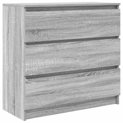 Сайдборд, сив сонома, 80x35x76 см, инженерно дърво