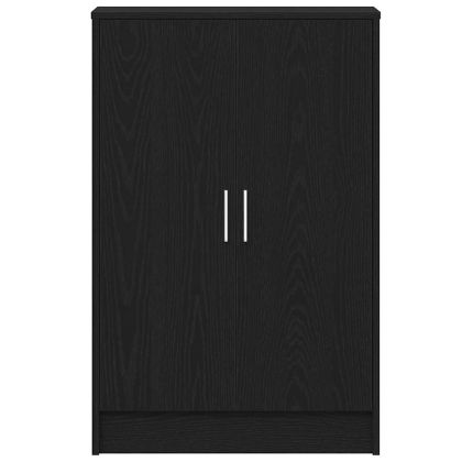 Шкаф за обувки, черен дъб, 60x35x92 см, инженерно дърво