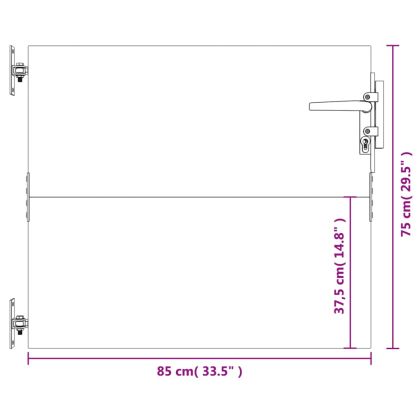Градинска порта 85x75 см, кортенова стомана
