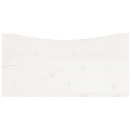 Плот за бюро, бял, 80x40x2,5 см, борово дърво масив