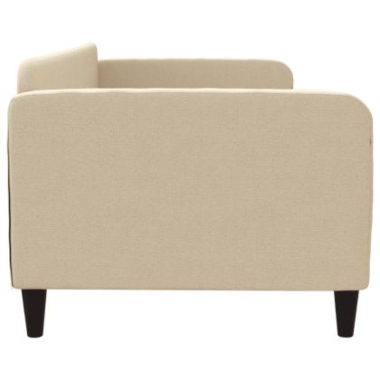 Кушетка, кремава, 90x200 см, текстил