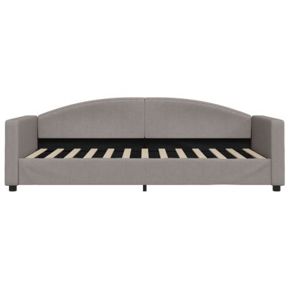 Канапе с матрак, таупе, 90x200 см, плат