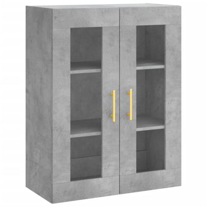 Стенен шкаф бетонно сив 69,5x34x90 см