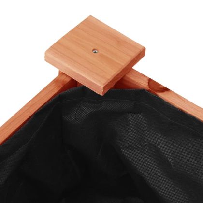 Плантер на колела с вложка кафяв 71x37x80 см масивна ела