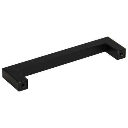 Дръжки за шкафове, 10 бр, черни, 128 мм, неръждаема стомана
