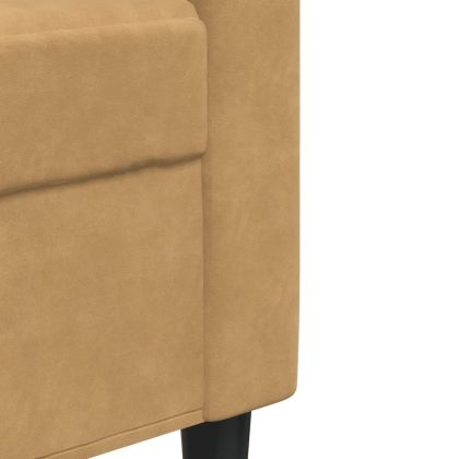 3-местен диван, кафяв, 180 см, кадифе