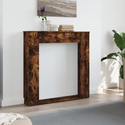 Облицовка за камина опушен дъб 100x20x100 см инженерно дърво