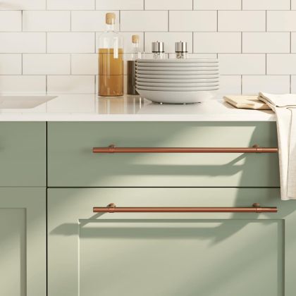 Дръжки за шкафове, 5 бр, бронз, 320 мм, неръждаема стомана