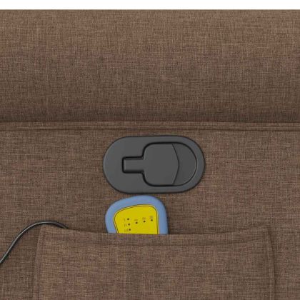 Масажен наклоняем стол, кафяв, текстил