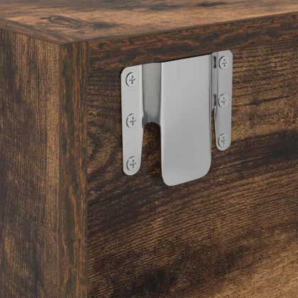 ТВ шкафове 2 бр Опушен дъб 80x31x25,5 см инженерно дърво