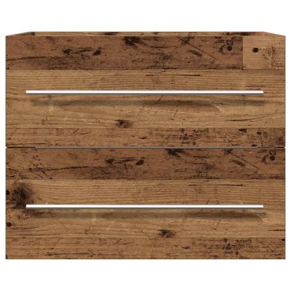 Шкаф за мивка за баня от старо дърво, инженерно дърво