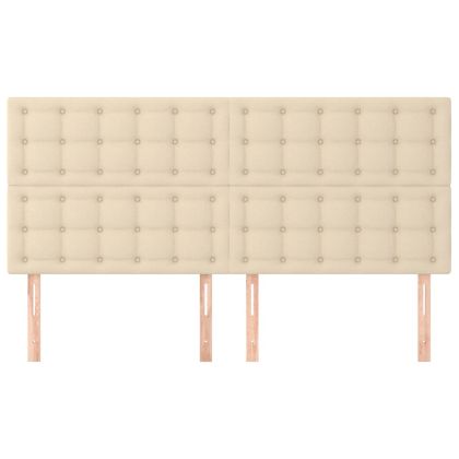 Табла за легло, кремава, 160x5x118/128 см, плат