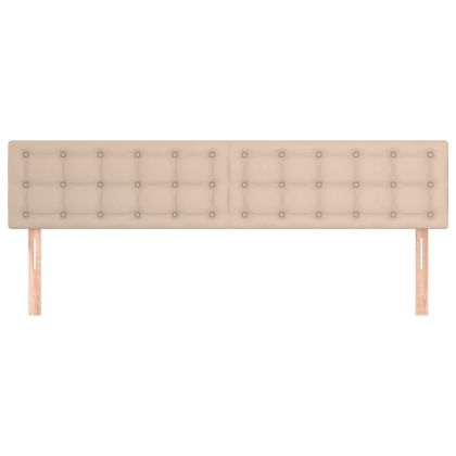 Горни табли 2 бр капучино 80x5x78/88 см изкуствена кожа