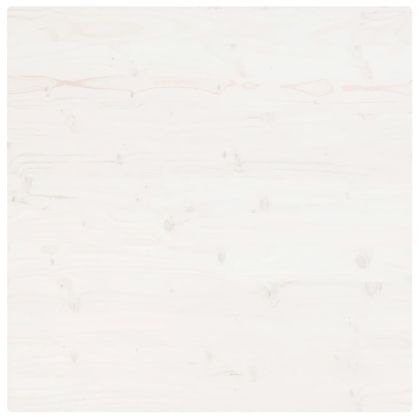 Плот за маса, бял, 70x70x2,5 см, бор масив, квадратен