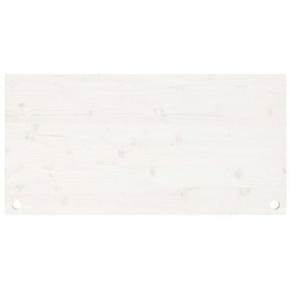 Плот за бюро, бял, 100x50x2,5 см, борово дърво масив