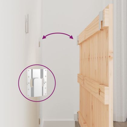 Стенна табла за спалня, 108x3x60 см, борово дърво масив