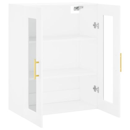 Стенен шкаф бял 69,5x34x90 см