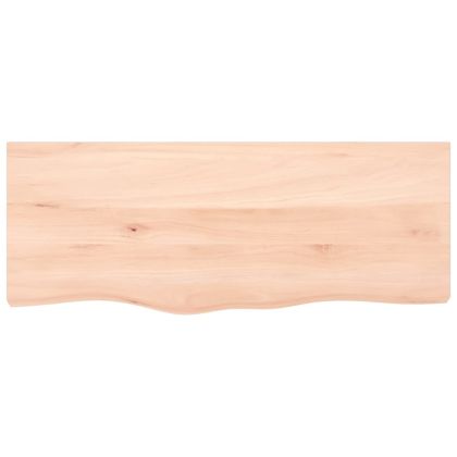 Плот за маса, 100x40x(2-4) см, необработен масивен дъб