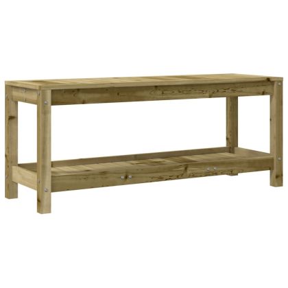 Градинска пейка габионен дизайн 108x35x45 см импрегниран бор