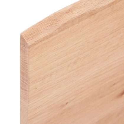 Стенен рафт светлокафяв 100x20x2 см обработен масивен дъб