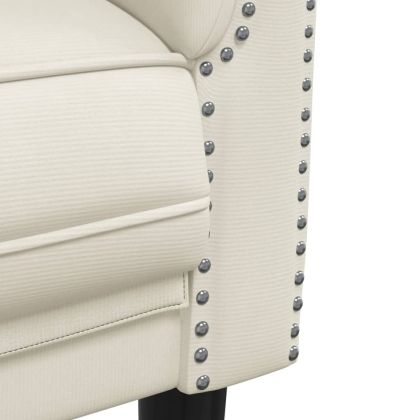 Диван, 2-местен, кремав, кадифе