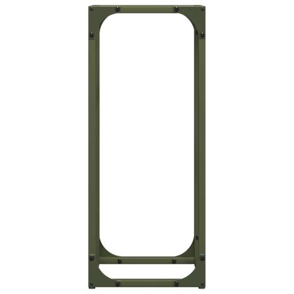 Стойка за дърва за огрев маслиненозелена