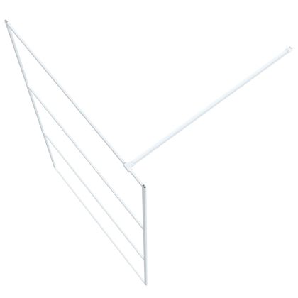 Параван за баня, бял, 115x195 см, прозрачно ESG стъкло