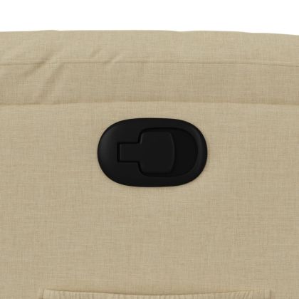 Изправящ реклайнер стол, кремав, текстил