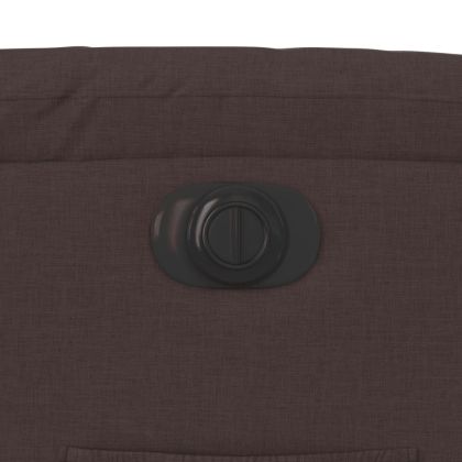 Електрически изправящ реклайнер стол, тъмнокафяв, текстил