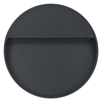 Фасадни LED аплици, 2 бр, 3 W, черни, кръгли