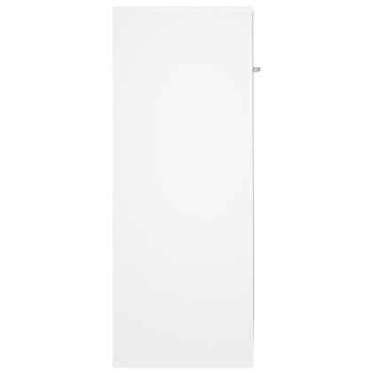 Сайдборд, бял, 60x30x75 см, инженерно дърво