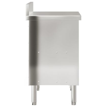 Кухненска работна маса с плъзгащи се врати, неръждаема стомана