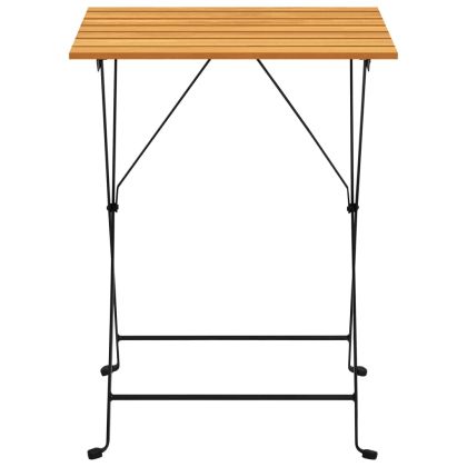 Бистро маса, 55x54x71 см, акациево дърво масив