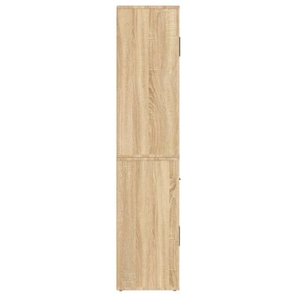 Висок шкаф, сонома дъб, инженерно дърво