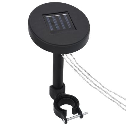 Шатра със завеси и LED стрингове, 3x3 м, антрацит, алуминий