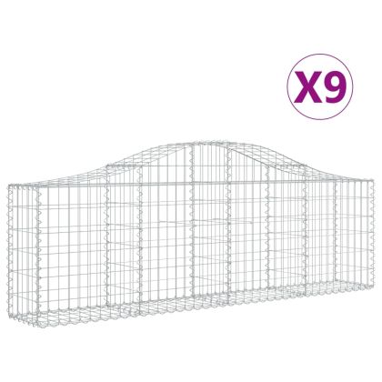 Габионни кошници арка 9 бр 200x30x60/80 см поцинковано желязо