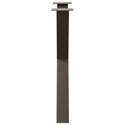 Крака за трапезна маса, X-образни, 3 бр., естествена стомана, 80 x (72-73) см, стомана