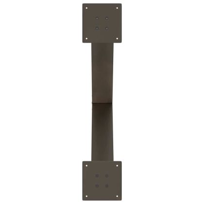 Крака за трапезна маса, X-образни, 3 бр., естествена стомана, 80 x (72-73) см, стомана