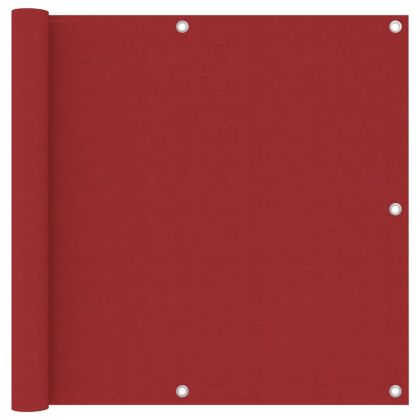 Балконски параван, червен, 90x300 см, оксфорд плат