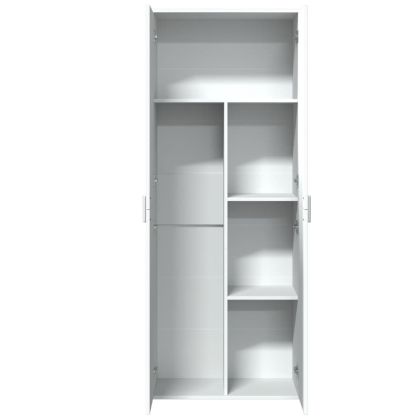 Висок шкаф, бял, 70x35x180 см, инженерно дърво