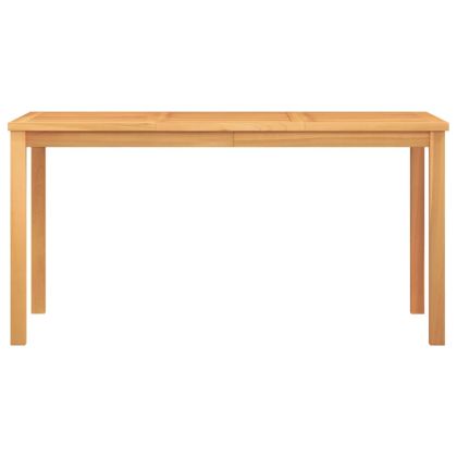 Градински трапезен комплект, 5 части, тиково дърво масив