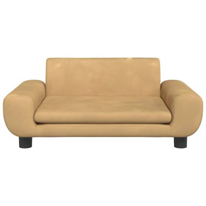 Кучешко легло Кафяв 70x45x33 см кадифе