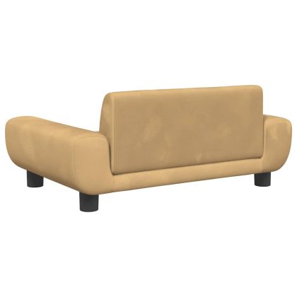 Кучешко легло Кафяв 70x45x33 см кадифе