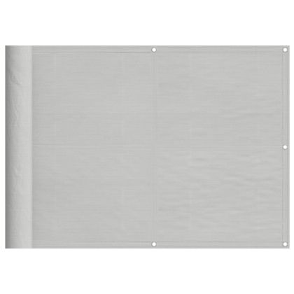 Балконски параван, светлосив, 75x600 см, 100% полиестер оксфорд