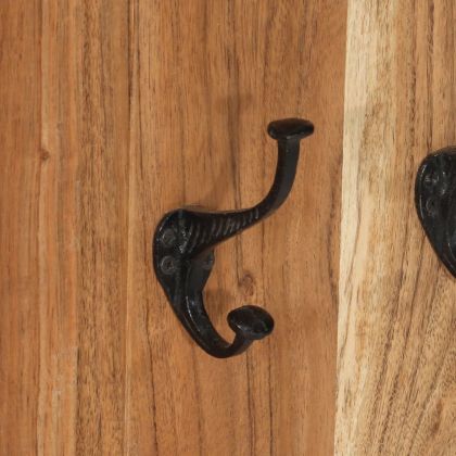 Закачалки за дрехи, 2 бр, акациево дърво масив, 38x100 см