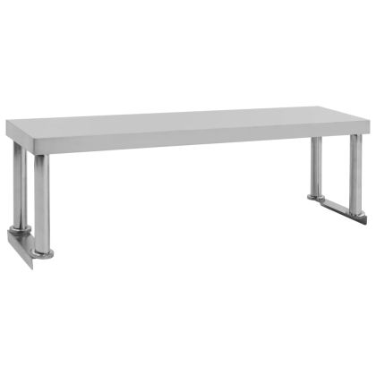 Кухненска работна маса с рафт 120x60x120 см неръждаема стомана