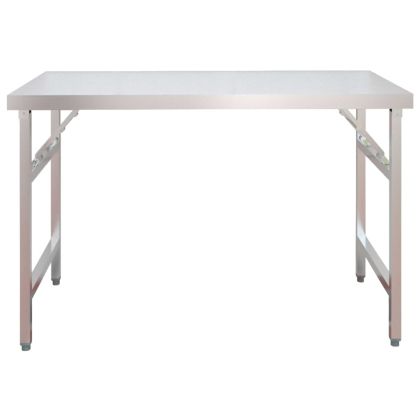 Кухненска работна маса с рафт 120x60x115 см неръждаема стомана