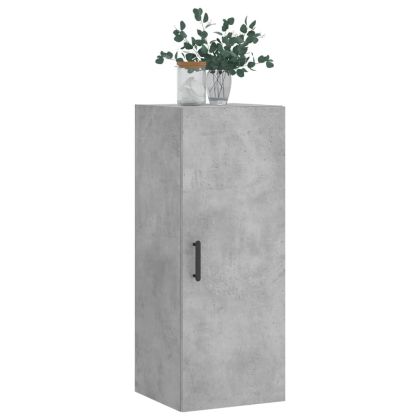 Стенен шкаф бетонно сив 34,5x34x90 см