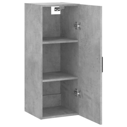 Стенен шкаф бетонно сив 34,5x34x90 см