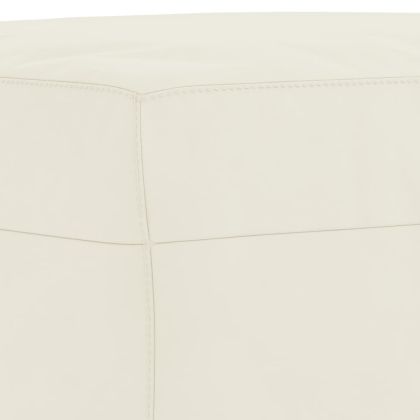 Комплект дивани от 4 части с възглавници, кремав, кадифе